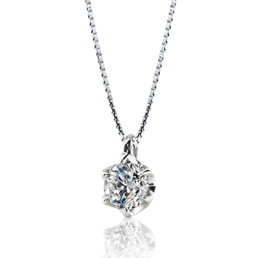 ダイヤモンド ネックレス プラチナ 一粒 0.5ct 鑑定書付 0.520ct D