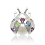 緑色石　7号　k18 大網てんとう虫　品番503